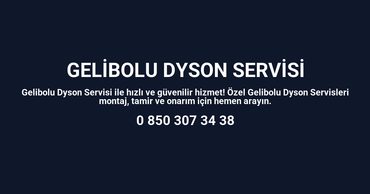 Gelibolu Dyson Servisi